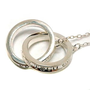 Tiffany Double Ring Necklace Silver